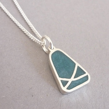 Triangular Crossover Resin Pendant