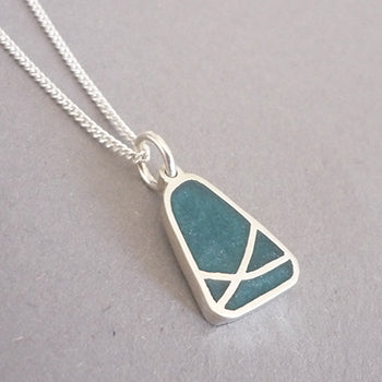 Triangular Crossover Resin Pendant