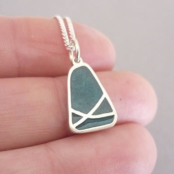 Triangular Crossover Resin Pendant
