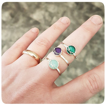 Circle Crossover Resin Ring