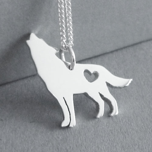 Howling Wolf Pendant on Chain