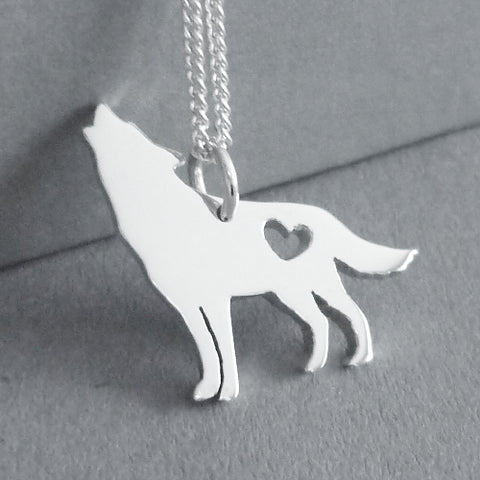 Howling Wolf Pendant on Chain