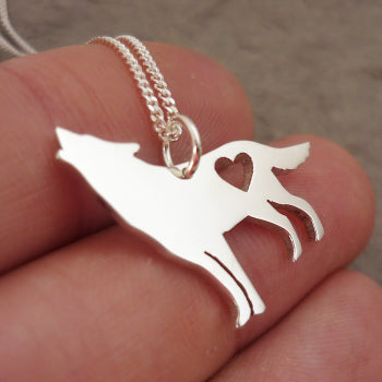 Howling Wolf Pendant on Chain