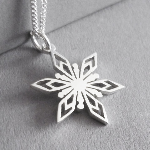 Snowflake Pendant on Chain