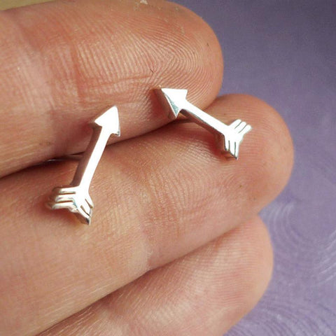 Sterling silver Arrow stud earrings